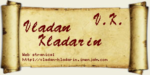 Vladan Kladarin vizit kartica